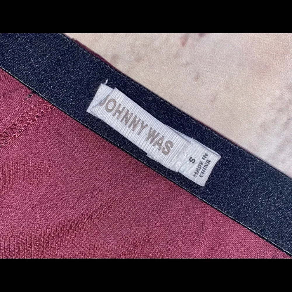 Johnny Was Silky Maroon Maxi Skirt sz S - Picture 4 of 10